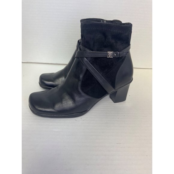 Baretraps viva womens ankle boots black size 8.5 heel about 3" high - Picture 1 of 16
